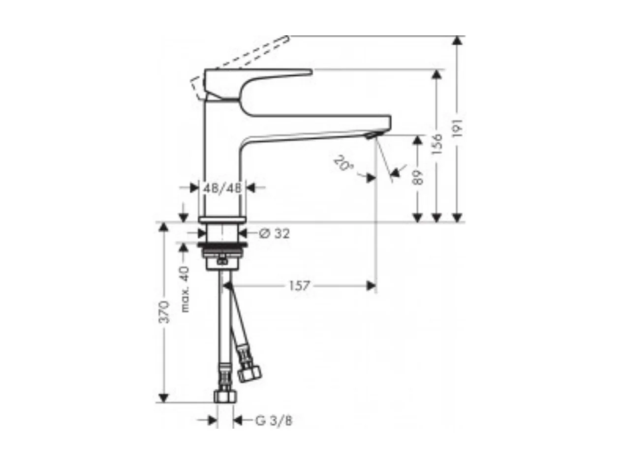 Mitigeur lavabo HANSGROHE 110 CoolStart sans tirette ni vidage noir mat + nettoyant Briochin