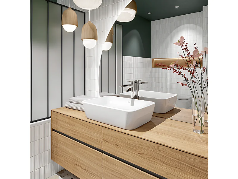 Mitigeur lavabo VILLEROY ET BOCH Architectura avec tirette chrome