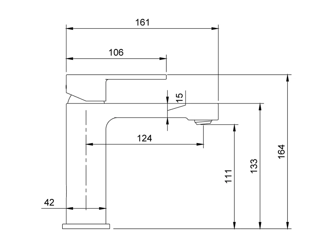 Mitigeur lavabo VILLEROY ET BOCH Architectura avec tirette chrome