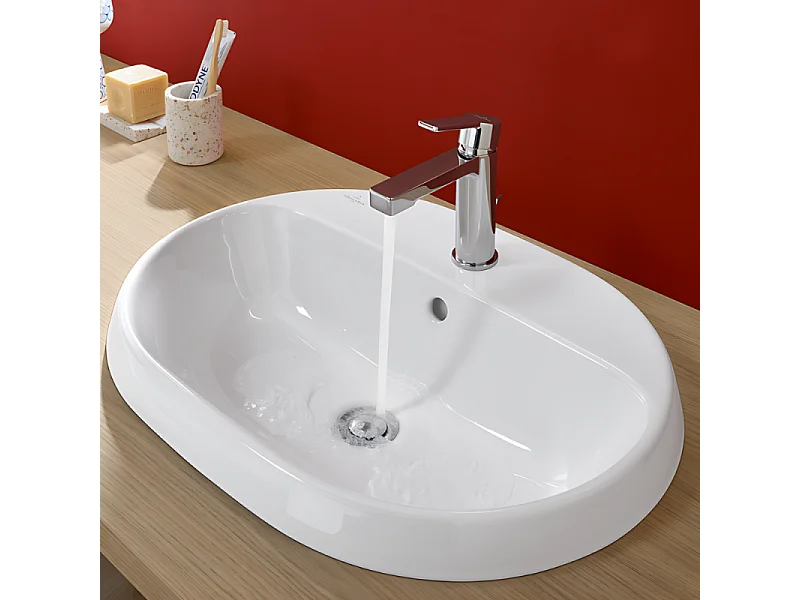 Mitigeur lavabo VILLEROY ET BOCH Architectura avec tirette chrome