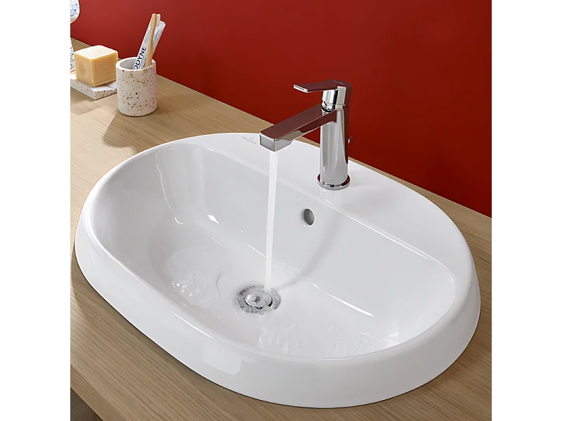 Mitigeur lavabo VILLEROY ET BOCH Architectura avec tirette chrome