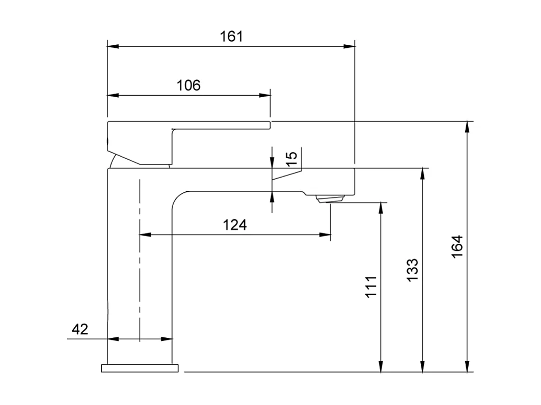 Mitigeur lavabo VILLEROY ET BOCH Architectura avec tirette chrome