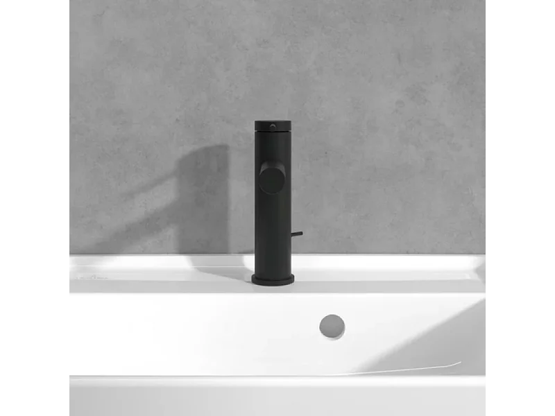 VILLEROY AND BOCH Loop & Friends Mezclador de lavabo con tirador Negro mate