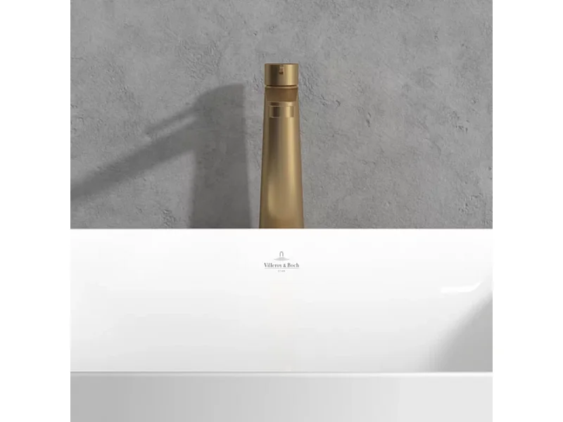 Mitigeur lavabo surélevé VILLEROY ET BOCH Conum avec vidage Push Open Or brossé