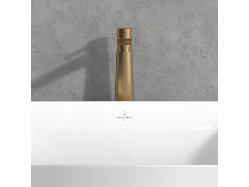 Mitigeur lavabo surélevé VILLEROY ET BOCH Conum avec vidage Push Open Or brossé