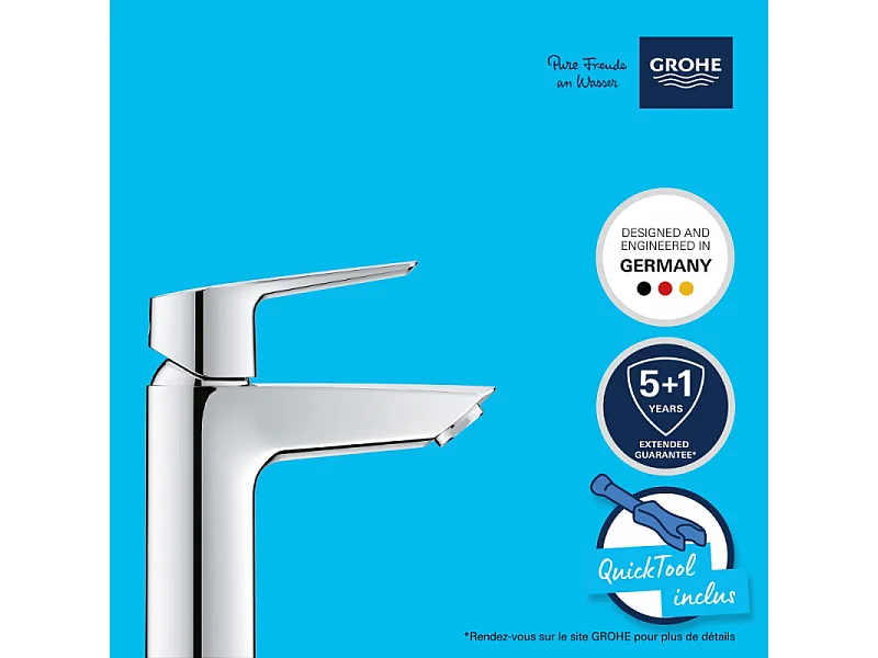 GROHE Mitigeur lavabo Start taille S avec vidage Push-Open chromé