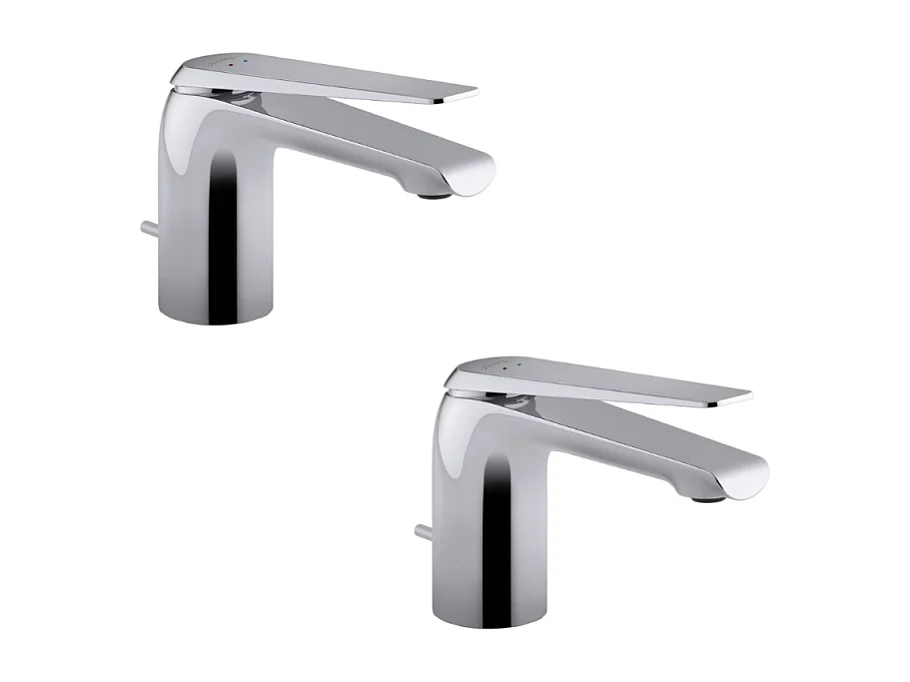 Lot de 2 mitigeurs lavabo JACOB DELAFON Avid chromés