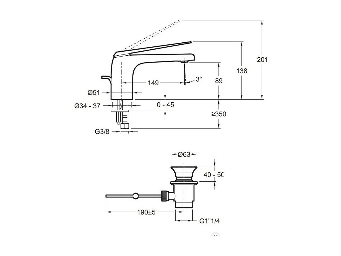 Lot de 2 mitigeurs lavabo JACOB DELAFON Avid chromés