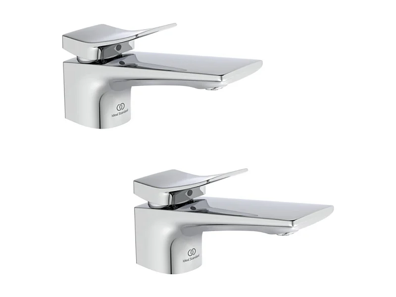 Lot de deux mitigeurs lavabo IDEAL STANDARD Conca avec tirette et vidage chrome