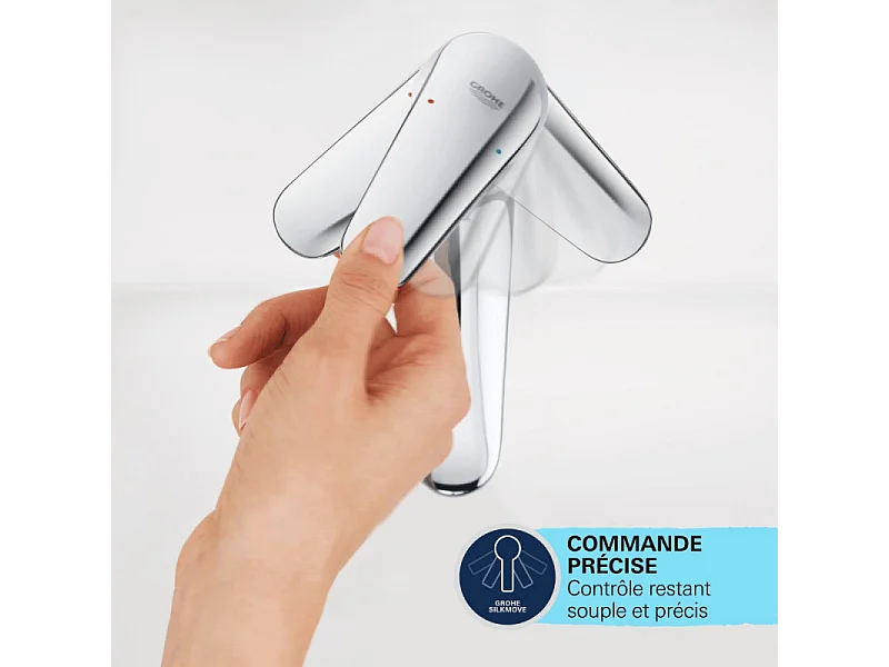 Mitigeur lavabo GROHE Start noir S + microfibre