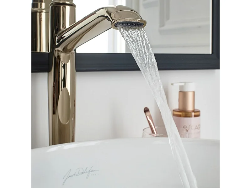 Lot de 2 mitigeurs lavabo haut JACOB DELAFON Cléo 1889 or beige