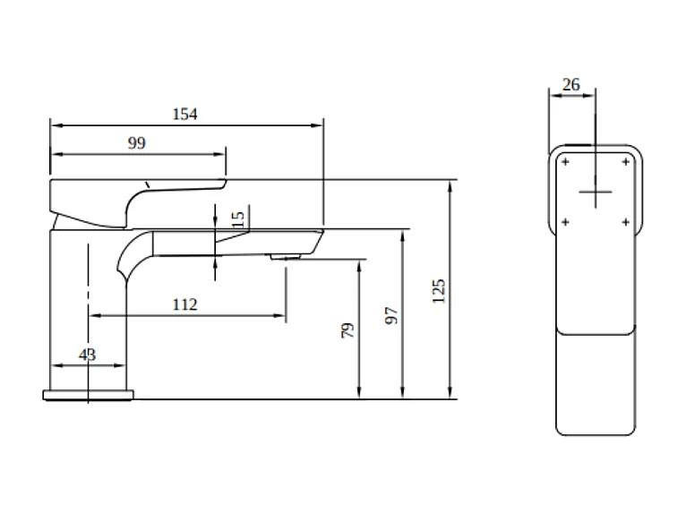 Mitigeur lavabo compact VILLEROY ET BOCH Subway 3.0 sans tirette Brushed Gold