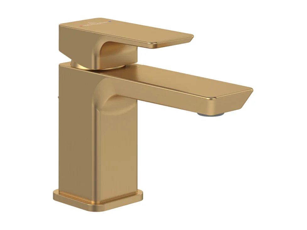 Mitigeur lavabo compact VILLEROY ET BOCH Subway 3.0 avec tirette Brushed Gold
