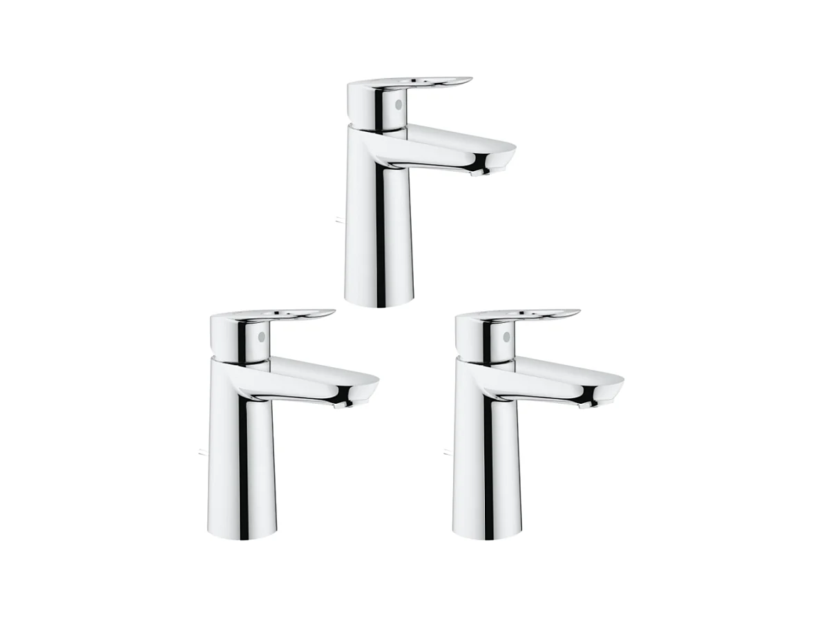 GROHE Lot de 3 Mitigeurs lavabo BauLoop Taille M