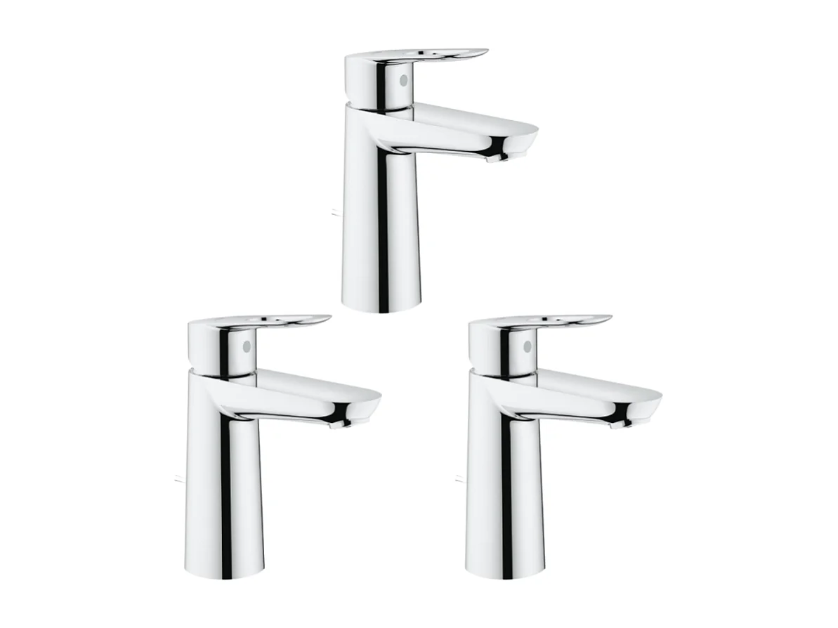 GROHE Lot de 3 Mitigeurs lavabo BauLoop Taille M