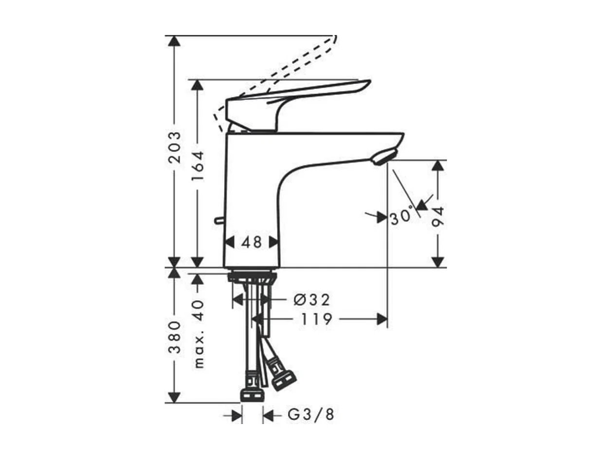 Mitigeur lavabo HANSGROHE Logis 100 + nettoyant Briochin