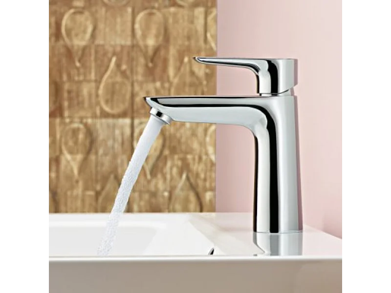 Mitigeur lavabo HANSGROHE 110 bas économie d'eau chrome + nettoyant Briochin