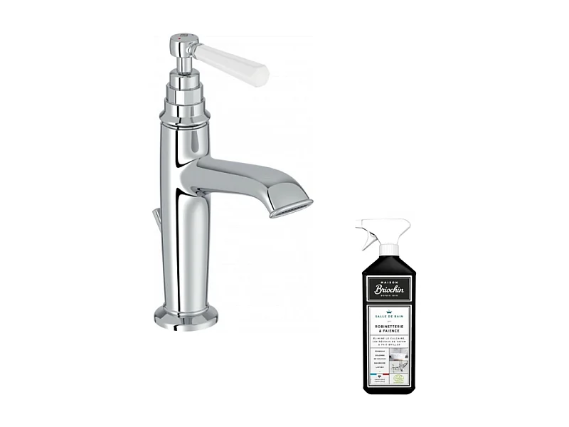 Mitigeur lavabo JACOB DELAFON Cléo 1889 chrome + nettoyant Briochin