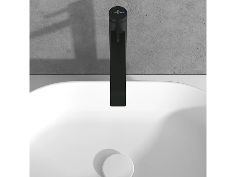 Mitigeur lavabo surélevé VILLEROY ET BOCH Dawn sans tirette Noir mat