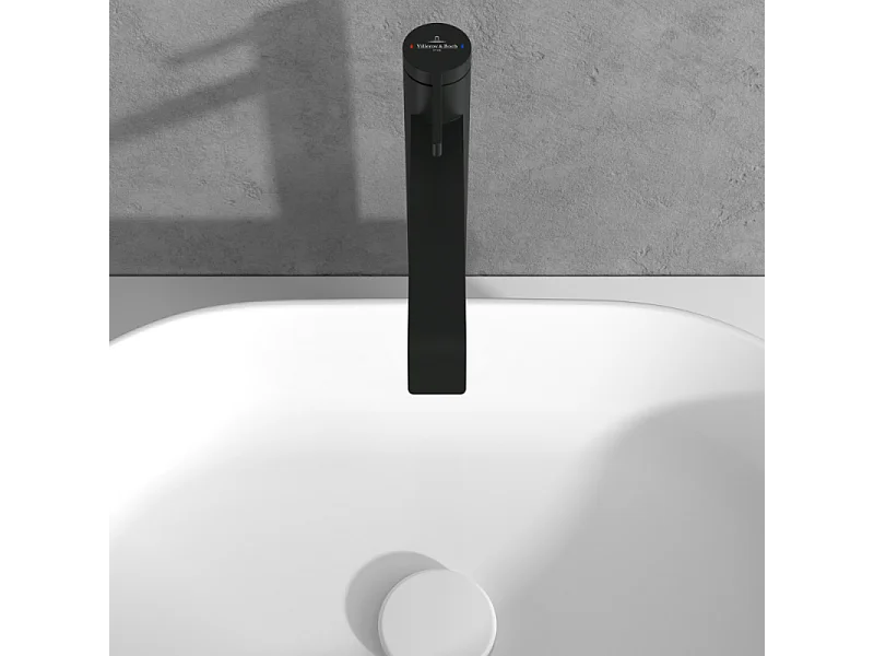 Mitigeur lavabo surélevé VILLEROY ET BOCH Dawn sans tirette Noir mat