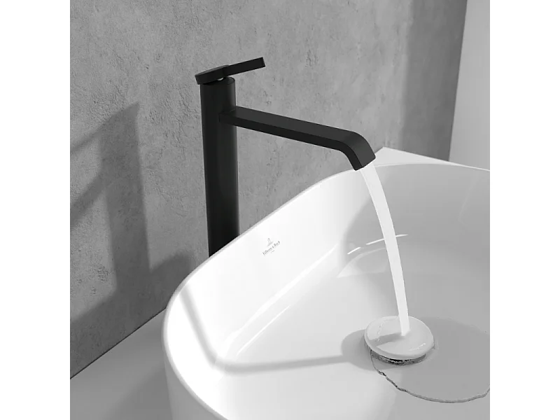 Mitigeur lavabo surélevé VILLEROY ET BOCH Dawn sans tirette Noir mat