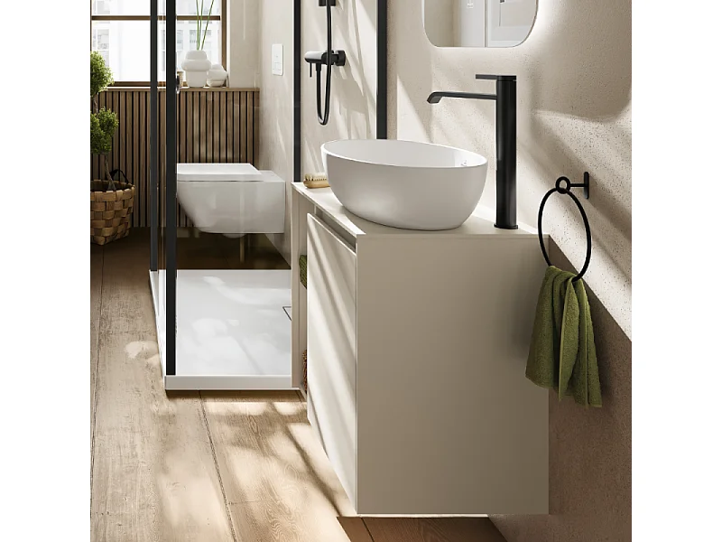 Mitigeur lavabo surélevé VILLEROY ET BOCH Dawn sans tirette Noir mat