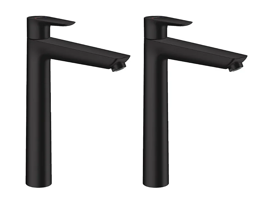 Lot de 2 Mitigeur de lavabo 240, sans tirette ni vidage noir mat Hansgrohe x2