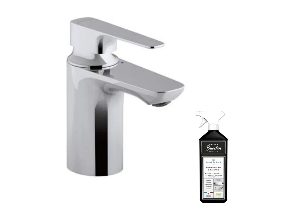 Mitigeur lavabo JACOB DELAFON Aleo+ sans tirette + nettoyant Briochin