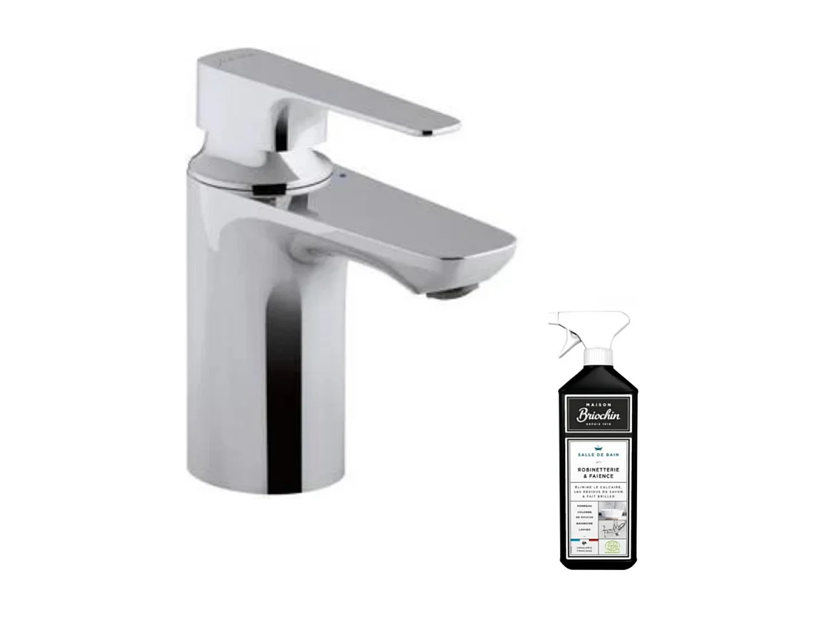 Mitigeur lavabo JACOB DELAFON Aleo+ sans tirette + nettoyant Briochin