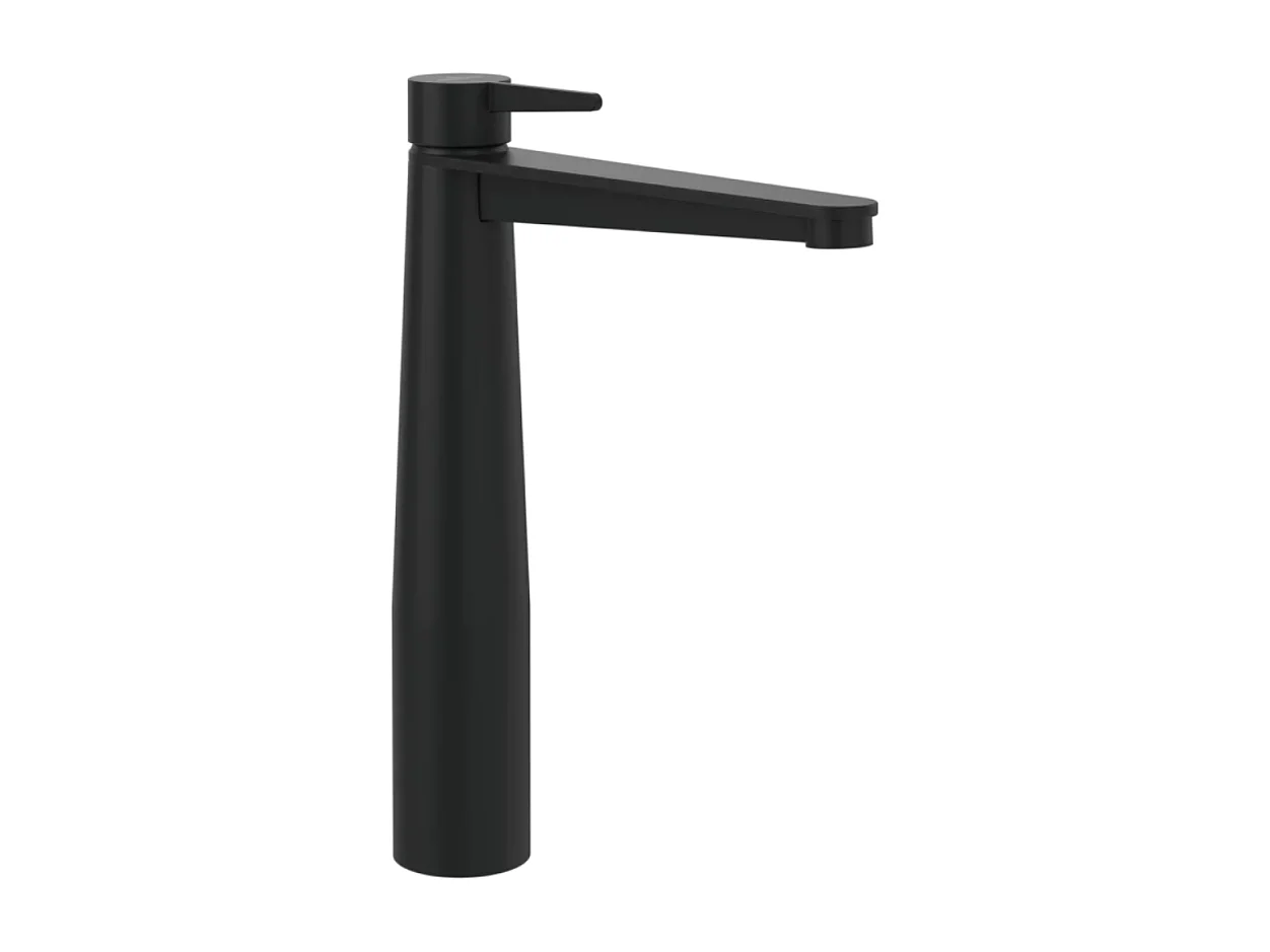 Mitigeur lavabo surélevé VILLEROY ET BOCH Conum avec vidage Push Open Noir mat