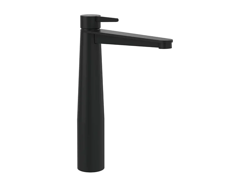 Mitigeur lavabo surélevé VILLEROY ET BOCH Conum avec vidage Push Open Noir mat