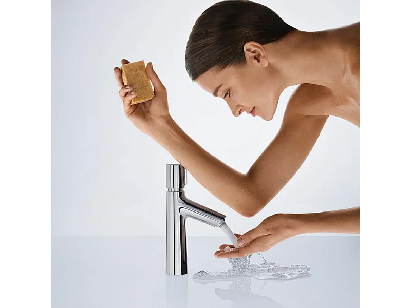 Mitigeur lavabo HANSGROHE 100, sans tirette ni vidage chrome + nettoyant Briochin