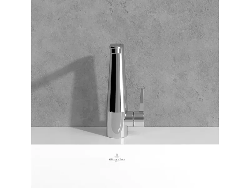 Mitigeur lavabo VILLEROY ET BOCH Conum ouverture côté avec vidage Push Open Chrome