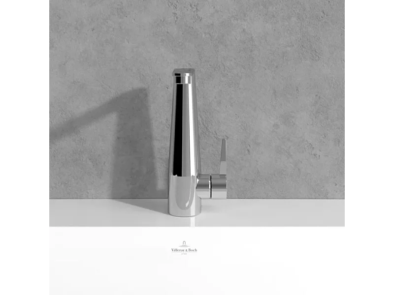 Mitigeur lavabo VILLEROY ET BOCH Conum ouverture côté avec vidage Push Open Chrome