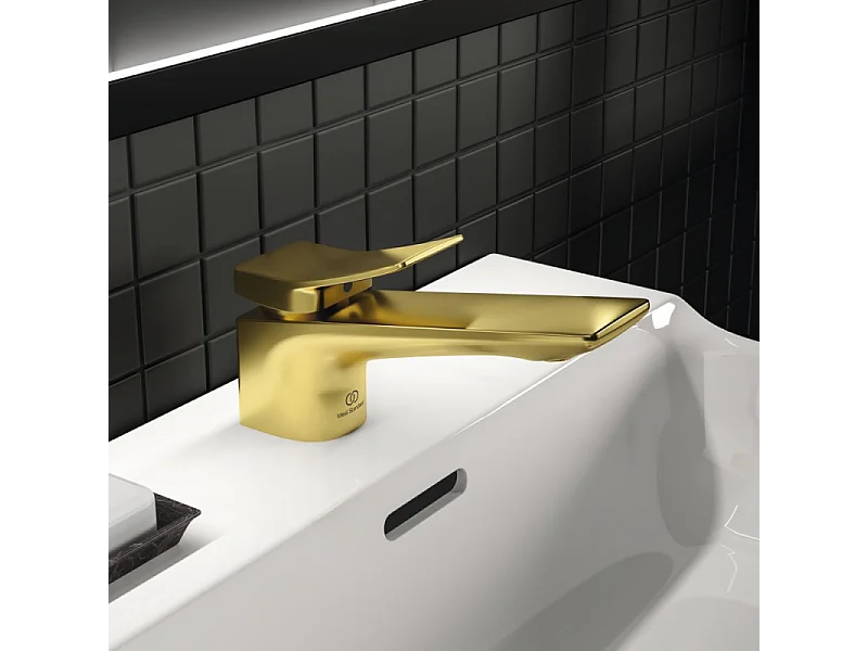 IDEAL STANDARD Mitigeur lavabo Conca avec tirette et vidage Or