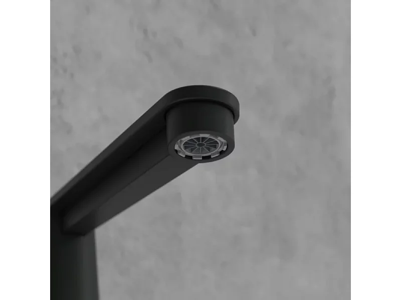 Mitigeur lavabo VILLEROY ET BOCH Conum ouverture côté avec vidage Push Open Noir mat