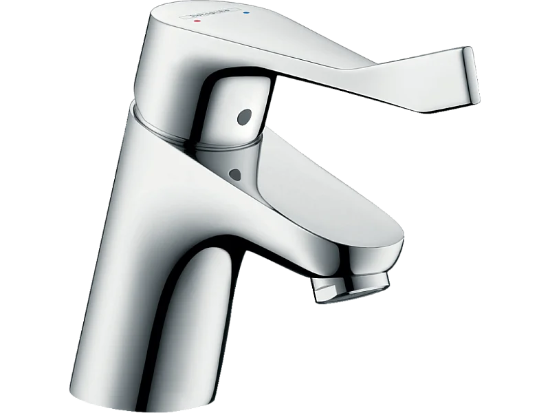 HANSGROHE Mitigeur lavabo Focus 70 Care avec poignée extra longue, avec tirette et vidage chromé