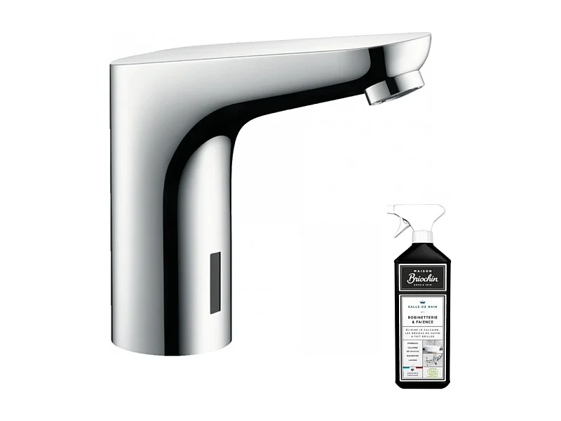 Mitigeur lavabo infrarouge HANSGROHE + nettoyant Briochin