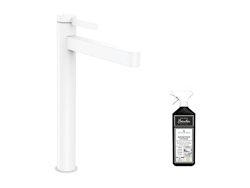 Mitigeur lavabo HANSGROHE Finoris 260 blanc mat + nettoyant Briochin