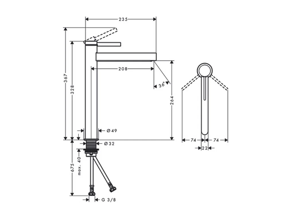 Mitigeur lavabo HANSGROHE Finoris 260 blanc mat + nettoyant Briochin