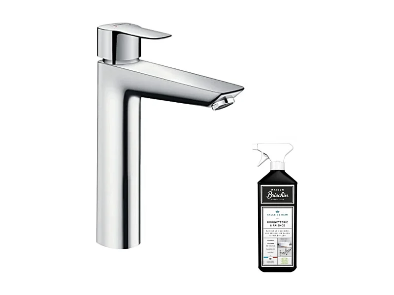 Mitigeur lavabo haut JACOB DELAFON Aleo+ sans vidage + nettoyant Briochin