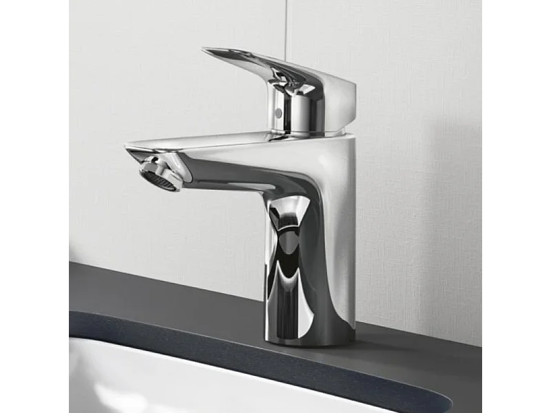 Mitigeur lavabo HANSGROHE Logis 100 avec tirette et vidage chrome + nettoyant Briochin
