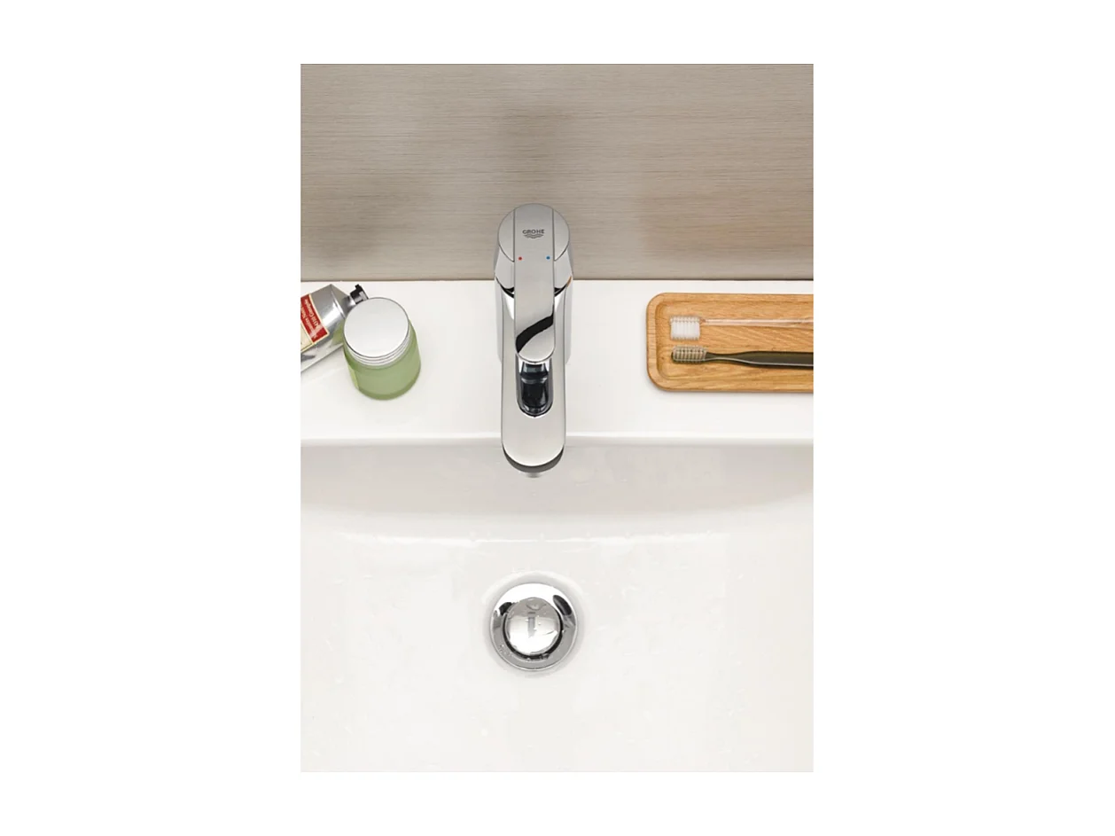 Mitigeur lavabo GROHE Quickfix Get taille S chromé + microfibre