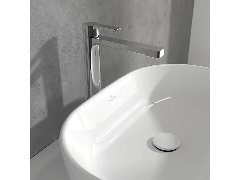 Mitigeur lavabo surélevé VILLEROY ET BOCH Architectura avec vidage Push Open chrome