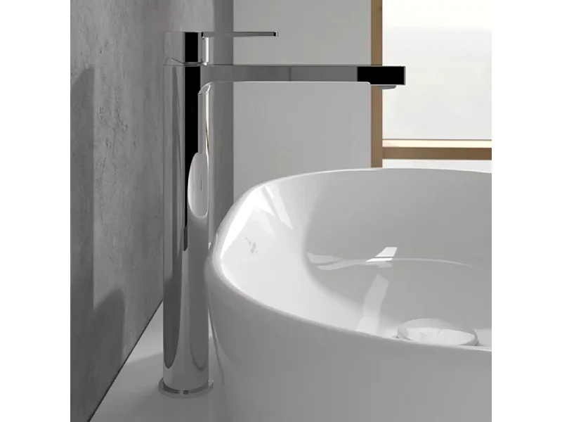 Mitigeur lavabo surélevé VILLEROY ET BOCH Architectura avec vidage Push Open chrome