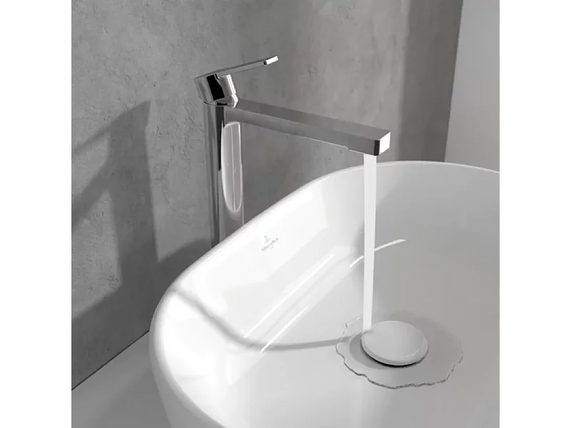 Mitigeur lavabo surélevé VILLEROY ET BOCH Architectura avec vidage Push Open chrome