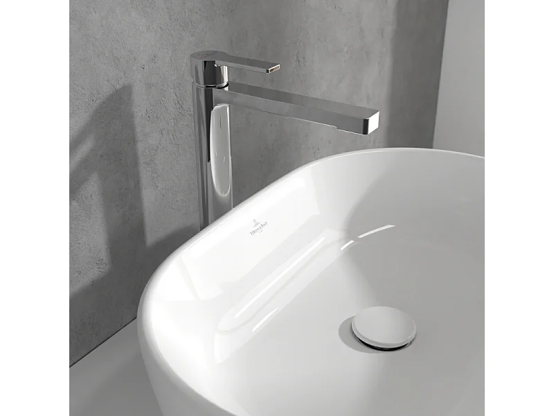 Mitigeur lavabo surélevé VILLEROY ET BOCH Architectura avec vidage Push Open chrome