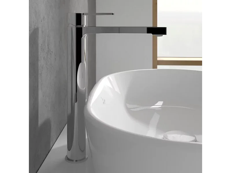 Mitigeur lavabo surélevé VILLEROY ET BOCH Architectura avec vidage Push Open chrome