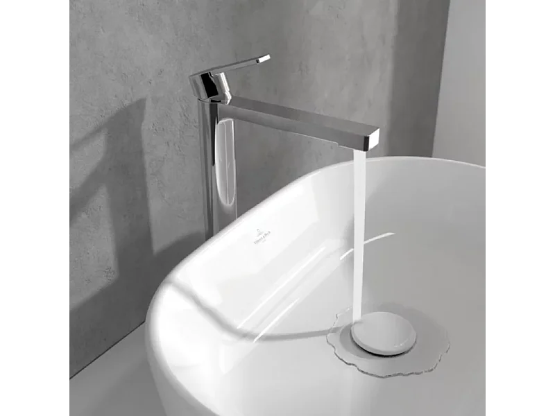 Mitigeur lavabo surélevé VILLEROY ET BOCH Architectura avec vidage Push Open chrome