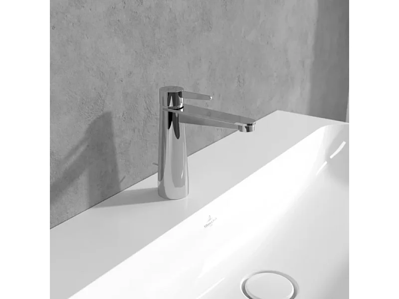 Mitigeur lavabo VILLEROY ET BOCH Conum ouverture dessus avec tirette Chrome Or brossé